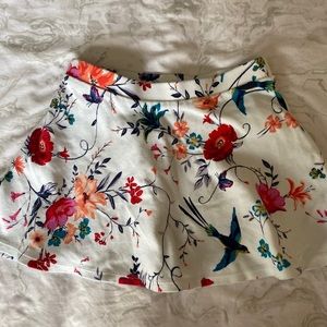 White Floral Skirt